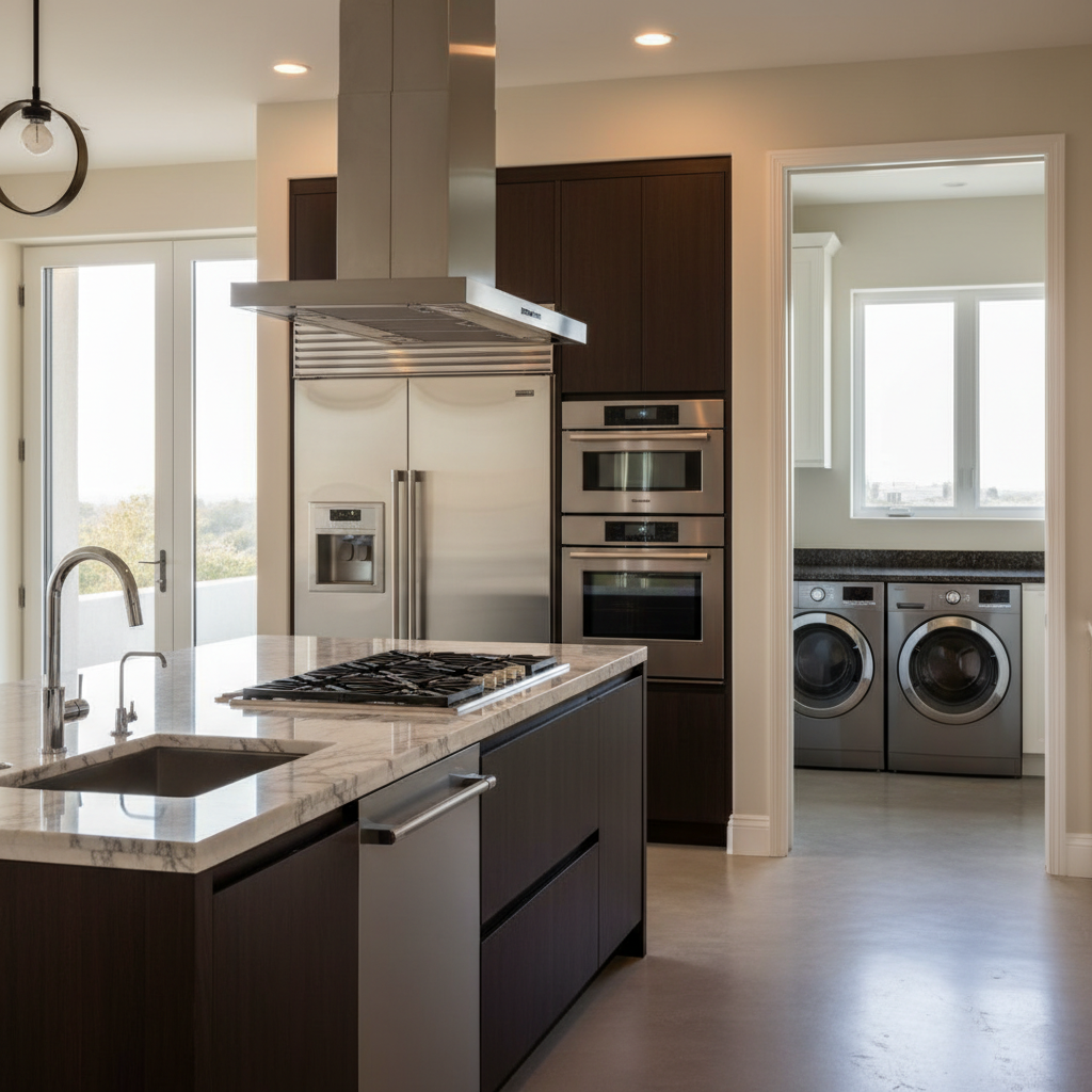 Premium appliance suite in a modern home